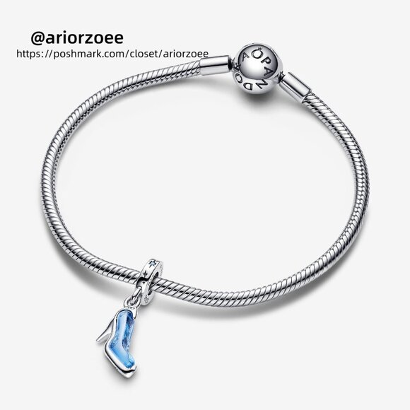 Pandora Disney Cinderella's Glass Slipper Dangle Charm - Picture 3 of 6